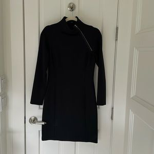 Theory black dress with zipper detail; NEVER WORN WITH TAGs; size 8